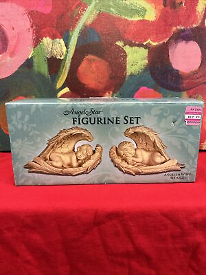 #ad ANGELSTAR Figurine Set Angels In Wings New In Box $6.99