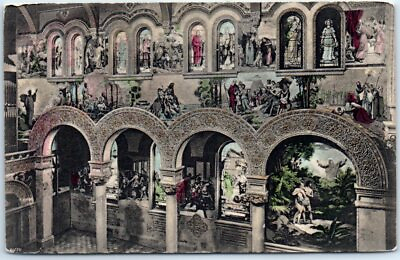 #ad Postcard East Aisle and Clear Story Stanford Memorial Church California $3.46