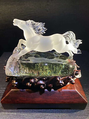 #ad 1.14lb Top Natural Green Ghost phantom quartz crystal horse Gemstone Decor Reiki $9999.00