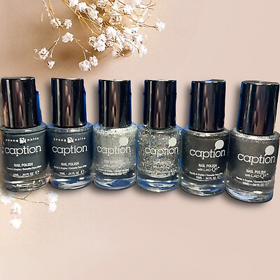 #ad Caption Young Nails Polish Silver Grays Lot Over $60 Retail $29.99