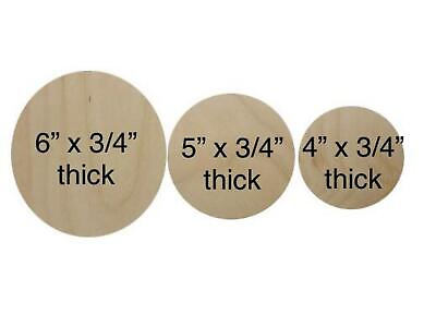 #ad 1 2quot; 3quot; 4quot; 5quot; 6quot; Wood Circle Plaques Wooden Circles Circular Wood Crockpot Lid $4.99