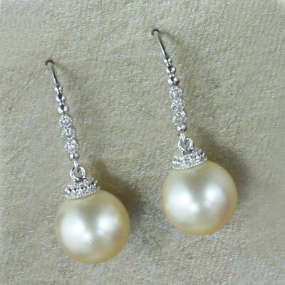 #ad Pretty 925 Silver Engagement Drop Earring Women Pearl Jewelry Gift A Pair C $2.93