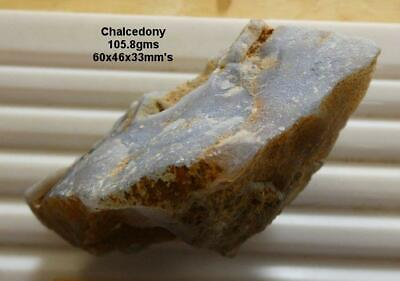 #ad CHALCEDONY 105.8gms * NATURAL * BEAUTIFUL BABY BLUE SPECIMEN FREE SHIPPING $19.99