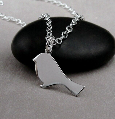 #ad Silver Robin Necklace Robin Charm Robin Pendant Bird Charm Necklace $16.95