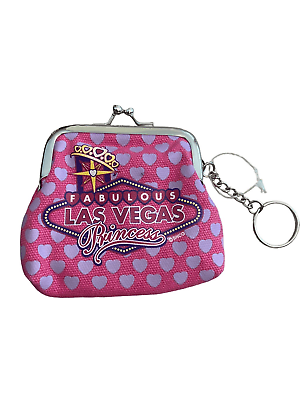 #ad Nwot Las Vegas Princess Coin Purse Travel Vacation Going Out School Keychain Cas $13.00