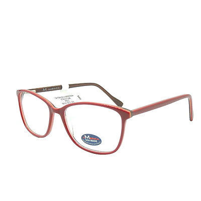 #ad M America Caton MU 219 RED Red Eyeglass Frames 54.5 16 145 $37.80