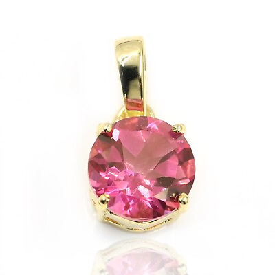 #ad Gift For Women Jewelry Pendant 925 Sterling Silver Natural Pink Topaz Gemstone $51.20