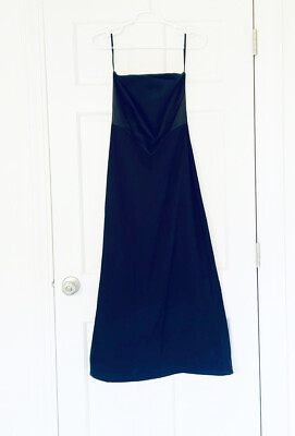 #ad NICOLE MILLER dress size S black strapless long gown maxi $30.00