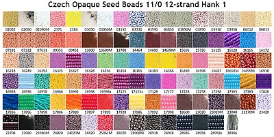 #ad Czech 11 0 Preciosa Opaque Rocaille Glass Seed Beads 12 strand Hank 1 $5.73