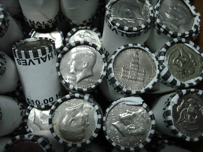 #ad Kennedy Half Dollar Unsearched Bank Rolls 20 COIN ROLL Look for silver $19.95