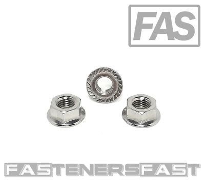 #ad 25 5 16 24 Stainless Steel Serrated Flange Nuts 304 Stainless Flange Lock Nut $12.56