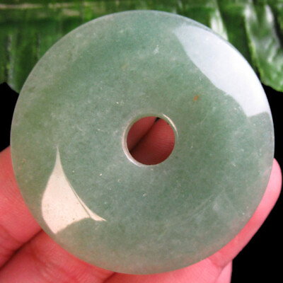 #ad D72995 Green Aventurine Donut Pendant Bead 50x7mm $18.99