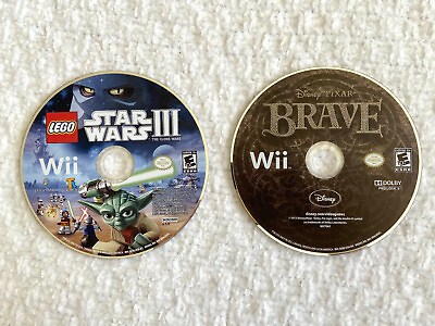 #ad Lot 2 Wii NINTENDO Video Games LEGO STAR WARS III 3 The Clone Wars amp; BRAVE Loose $16.99