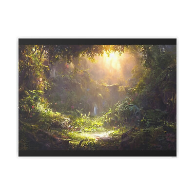 #ad Elven Fantasy Forest Photo Art Paper Posters $29.33