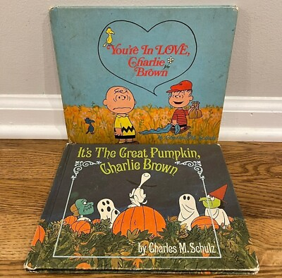 #ad Vintage 1967 You#x27;re In Love Charlie Brown Great Pumpkin Books Schulz RARE $29.99