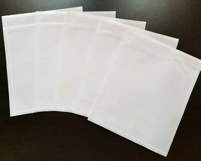 #ad Clear Packing List Envelopes 4.5quot;x5.5quot; Invoice Slip Pouch Self Adhesive Shipping $0.99