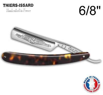 #ad Thiers Issard Le Grelot 6 8quot; Straight Razor Faux Tortoise Resin Scales France $222.00