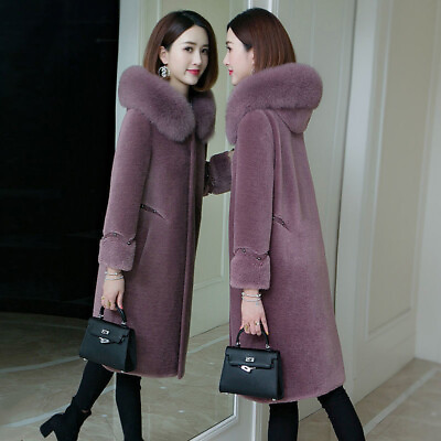 #ad Sheep Shearing Coat Women#x27;s Medium Long New Wool Grain Fur Coat Winter for Women $73.13