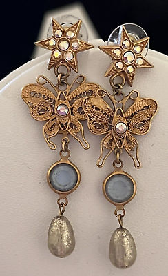 #ad Vintage Kirks Folly Star amp; Butterfly Earrings $35.00