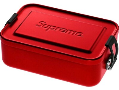 #ad Supreme Sigg Small Metal Box Plus Red SS18 NWOT $44.44