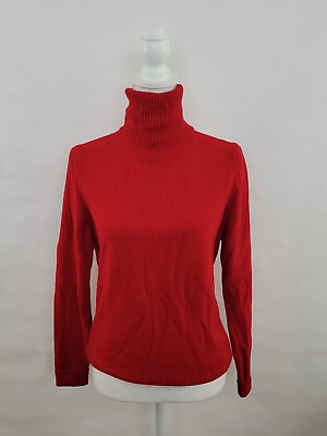 #ad Vintage Jacques De Loux Bucks County Sz 38 Red 100% Cashmere Sweater V Neck NWOT $75.00