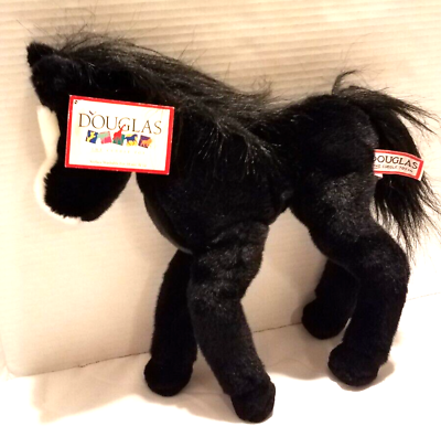 #ad Douglas Black And White Dancer Horse 12quot; Plush Stuffed Animal The Cuddle Toy Tag $14.95