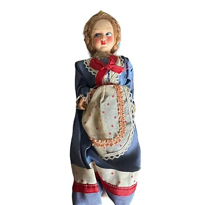 #ad Vintage Ethnic Doll Italy with Braids and Lovely Face $38.00