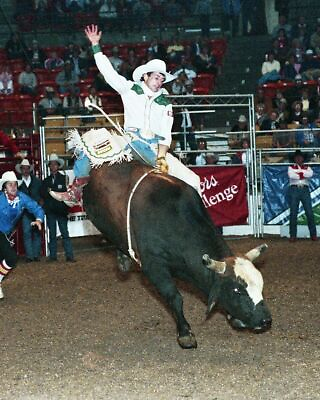 #ad Lane Frost Riding Bull Rodeo 8x10 Picture Celebrity Print $3.99
