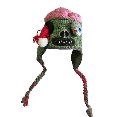 #ad Scary Zombie Eyes Knitted Beanies Party Caps Halloween Costume Gift hats $13.49