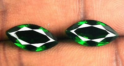 #ad Natural Marquise 3.80 Ct Colombian Emerald Gemstone Pair Certified CE40 $14.88