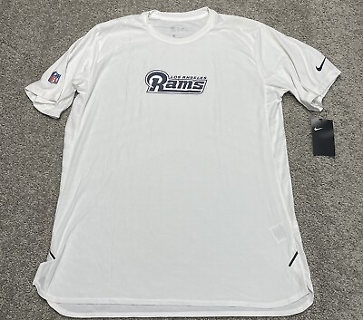 #ad Nike Dri Fit LA Rams On Field Player Shirt Mens SZ LG WHITE NFL 907187 MSRP $65 $18.19