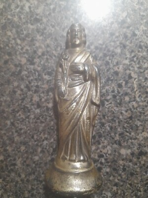 #ad Vintage Catholic Saint Religious Medal Statue $20.00