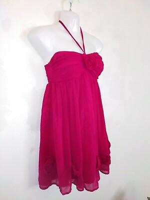 #ad Twenty One Halter Neck Short Pink Dress Size S GBP 14.99