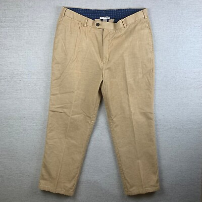 #ad Peter Millar Men#x27;s 38x27 100% Cotton Flat Front Corduroy Khaki Pants MF13B86 $31.29