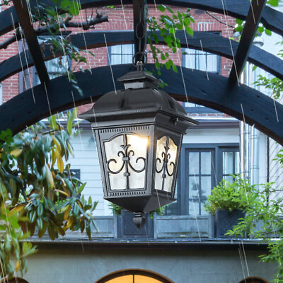 #ad Outdoor Pendant Lighting Garden Chandelier Light Black Porch Ceiling Lighting AU $157.92