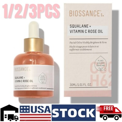 #ad 1 2 3PCS 1.01oz 30ml Biossance Squalane Vitamin C Rose Oil US FREE DELIVERY $16.74