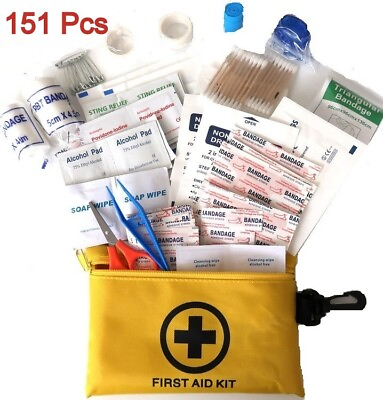 #ad 151 Pcs First Aid Kit Medical Emergency Trauma Military Survival Travel Portable $11.98