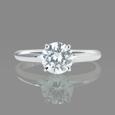 #ad 1 2 Carat H VS2 Elegant Diamond Engagement Ring Round Cut 18K White Gold $801.55