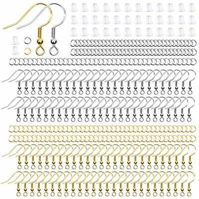 #ad 600 PCS DIY Earrings Making Supplies Kit 925 Sterling Hook Gold and Silver $14.94