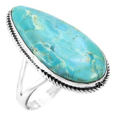 #ad Turquoise Ring in Sterling Silver 925 amp; Genuine Turquoise CHOOSE COLOR 7 $68.22