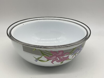 #ad Vintage Set Of Two Enamel Mixing Bowls By GMI $19.00