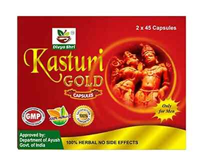 #ad Divya Shri Herbal kasturi Gold 90 Capsule and 50 ml Lotion LONG EXP $60.16