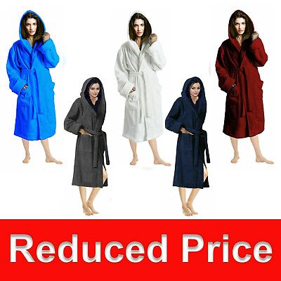 #ad SALE Women Hooded Bathrobes Ladies Bathrobes Womens Shawl Terry Cotton Bathrobe $27.54