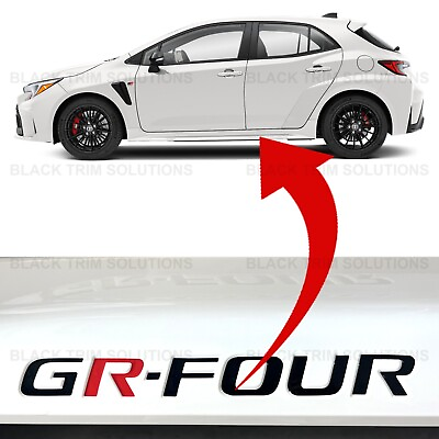 #ad #ad For Corolla GR Four Rear Side Indent Red R Black DECALS Vinyl 2023 2024 $19.99