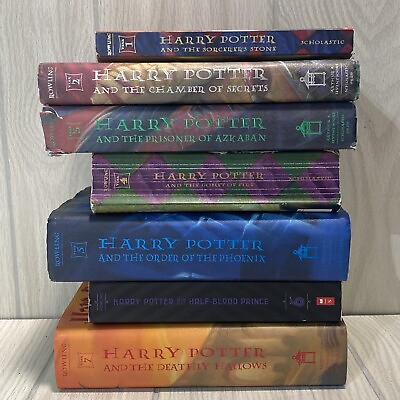 #ad Lot of 7 Harry Potter Complete Set JK Rowling 3 Paperbacks and 4 Hardcover $19.97