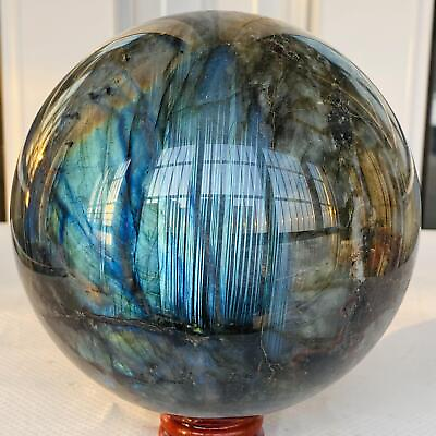 #ad 2980g Natural labradorite ball rainbow quartz crystal sphere gem reiki healing $139.30
