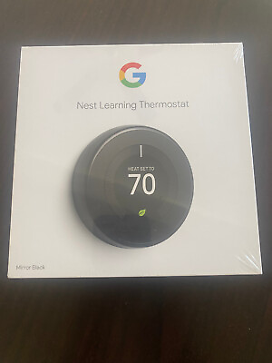 #ad Google Nest T3018US 3rd Generation Smart Learning Thermostat Mirror Black $124.88