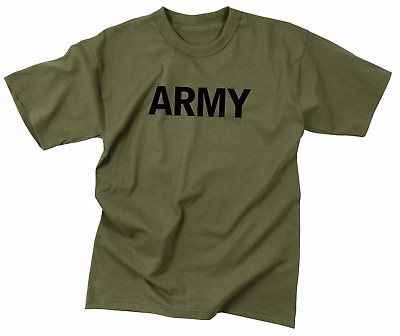 #ad Rothco 60136 Mens Army Olive Drab Military Training T Shirt Choose Sizes $14.99