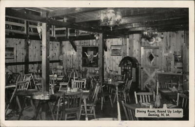 #ad 1952 DemingNM Round Up Lodge Luna County New Mexico Geo. R. Morgan Postcard $9.99
