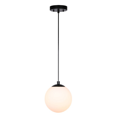 #ad Black Globe Pendant Light Modern Single Kitchen Hanging Ceiling Light Fixture $53.99